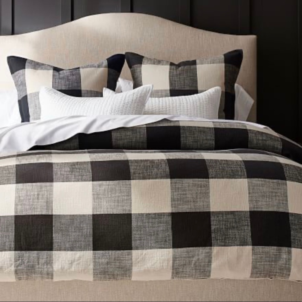Bryce Buffalo Check Duvet Cover & Shams - Charcoal